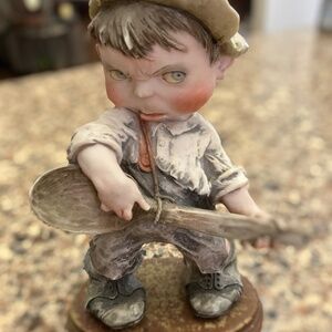 Collectible Vintage Capodimonte Musical Boy Pair Figurines